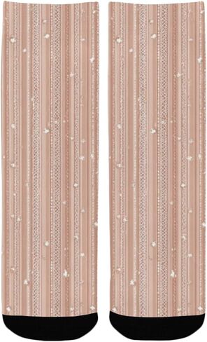 جوارب للتنزه سيرًا على الأقدام مطبوعة مخططة بلون أحمر الخدود - جوارب شتوية حرارية سميكة دافئة للأطفال الصغار للأولاد والبنات للمدرسة، والارتداء اليومي والأنشطة الخارجية in Kuwait