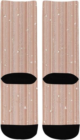 جوارب للتنزه سيرًا على الأقدام مطبوعة مخططة بلون أحمر الخدود - جوارب شتوية حرارية سميكة دافئة للأطفال الصغار للأولاد والبنات للمدرسة، والارتداء اليومي والأنشطة الخارجية in Kuwait