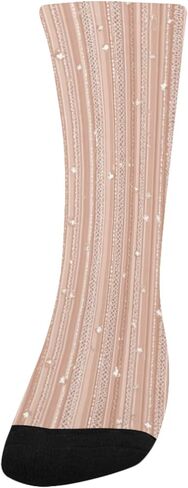 جوارب للتنزه سيرًا على الأقدام مطبوعة مخططة بلون أحمر الخدود - جوارب شتوية حرارية سميكة دافئة للأطفال الصغار للأولاد والبنات للمدرسة، والارتداء اليومي والأنشطة الخارجية in Kuwait