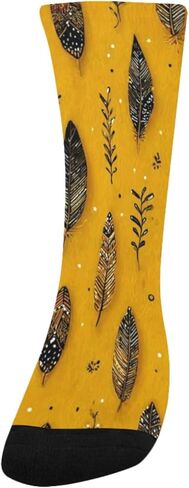 جوارب المشي لمسافات طويلة القبلية بقاعدة صفراء خردل - جوارب شتوية حرارية سميكة دافئة للأولاد والبنات للمدرسة، والارتداء اليومي والأنشطة الخارجية in Kuwait