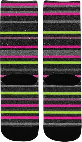 جوارب سوداء مخططة للمشي لمسافات طويلة - جوارب شتوية حرارية سميكة دافئة للأطفال الصغار للأولاد والبنات للمدرسة، والارتداء اليومي والأنشطة الخارجية in Kuwait