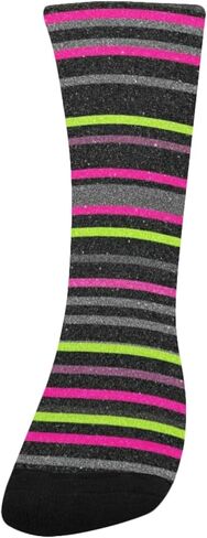 جوارب سوداء مخططة للمشي لمسافات طويلة - جوارب شتوية حرارية سميكة دافئة للأطفال الصغار للأولاد والبنات للمدرسة، والارتداء اليومي والأنشطة الخارجية in Kuwait