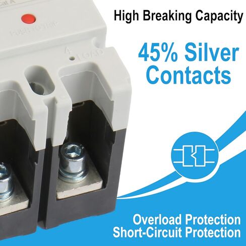 200A DC Molded Case Circuit Breaker, HSM1PV-250, 2 Poles, 550V, for Solar PV System Solar Panels Grid System in Kuwait