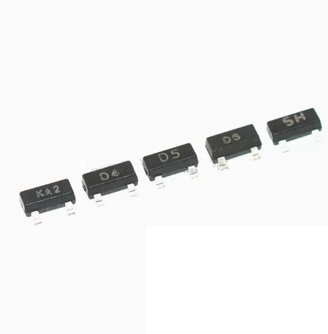 تبديل الترانزستور MMBD4148 A CA SE Code 5H D4 D5 D6 KA2 SMD SOT23 100 قطعة (MMBD4148) in Kuwait