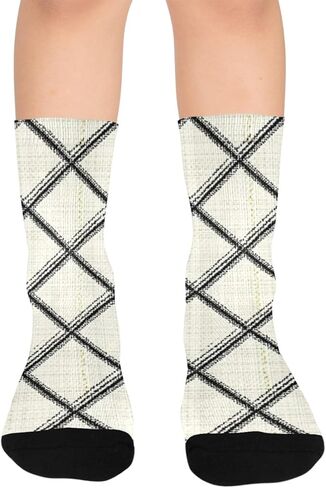 جوارب كلاسيكية منقوشة للتنزه سيرًا على الأقدام - جوارب شتوية حرارية سميكة دافئة للأطفال الصغار للأولاد والبنات للمدرسة، والارتداء اليومي والأنشطة الخارجية in Kuwait