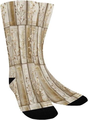 جوارب المشي لمسافات طويلة مطبوعة على شكل كتاب عتيق - جوارب شتوية حرارية سميكة دافئة للأطفال الصغار للأولاد والبنات للمدرسة، والارتداء اليومي والأنشطة الخارجية in Kuwait