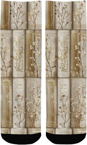 جوارب المشي لمسافات طويلة مطبوعة على شكل كتاب عتيق - جوارب شتوية حرارية سميكة دافئة للأطفال الصغار للأولاد والبنات للمدرسة، والارتداء اليومي والأنشطة الخارجية in Kuwait