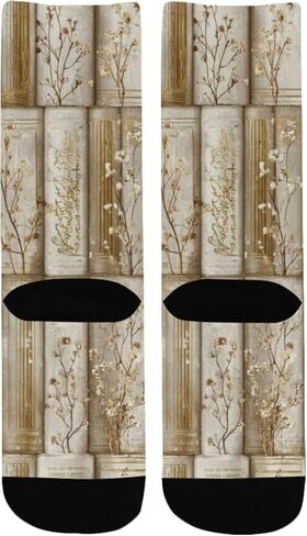 جوارب المشي لمسافات طويلة مطبوعة على شكل كتاب عتيق - جوارب شتوية حرارية سميكة دافئة للأطفال الصغار للأولاد والبنات للمدرسة، والارتداء اليومي والأنشطة الخارجية in Kuwait