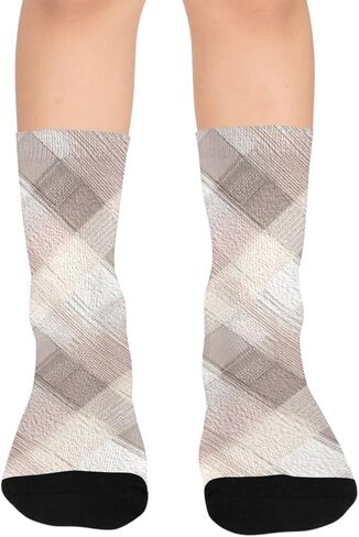 جوارب ناعمة محايدة منقوشة متوهجة للمشي لمسافات طويلة - جوارب شتوية حرارية سميكة دافئة للأولاد والبنات للمدرسة، والارتداء اليومي والأنشطة الخارجية in Kuwait