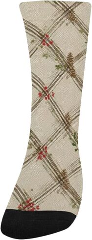 جوارب الخريف للمشي لمسافات طويلة بطباعة منقوشة - جوارب شتوية حرارية سميكة دافئة للأولاد والبنات للمدرسة، والارتداء اليومي والأنشطة الخارجية in Kuwait