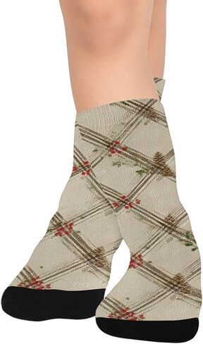 جوارب الخريف للمشي لمسافات طويلة بطباعة منقوشة - جوارب شتوية حرارية سميكة دافئة للأولاد والبنات للمدرسة، والارتداء اليومي والأنشطة الخارجية in Kuwait