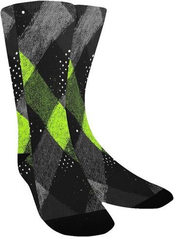 جوارب المشي لمسافات طويلة بتصميم شبكي من النيون - جوارب شتوية حرارية سميكة دافئة للأولاد والبنات الصغار للمدرسة، والارتداء اليومي والأنشطة الخارجية in Kuwait