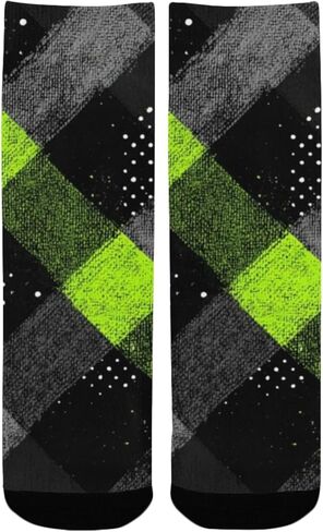 جوارب المشي لمسافات طويلة بتصميم شبكي من النيون - جوارب شتوية حرارية سميكة دافئة للأولاد والبنات الصغار للمدرسة، والارتداء اليومي والأنشطة الخارجية in Kuwait