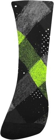 جوارب المشي لمسافات طويلة بتصميم شبكي من النيون - جوارب شتوية حرارية سميكة دافئة للأولاد والبنات الصغار للمدرسة، والارتداء اليومي والأنشطة الخارجية in Kuwait