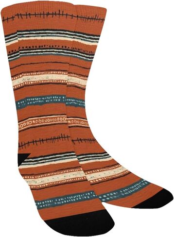 جوارب المشي لمسافات طويلة على شكل خط عرقي - جوارب شتوية حرارية سميكة دافئة للأولاد والبنات الصغار للمدرسة، والارتداء اليومي والأنشطة الخارجية in Kuwait