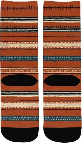 جوارب المشي لمسافات طويلة على شكل خط عرقي - جوارب شتوية حرارية سميكة دافئة للأولاد والبنات الصغار للمدرسة، والارتداء اليومي والأنشطة الخارجية in Kuwait