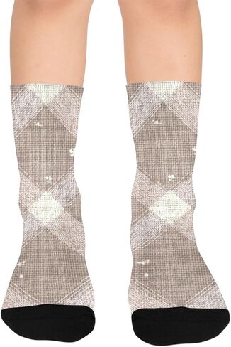 جوارب أنيقة للمشي لمسافات طويلة من Art Bloom Motif - جوارب شتوية حرارية سميكة دافئة للأولاد والبنات للمدرسة، والارتداء اليومي والأنشطة الخارجية in Kuwait