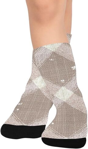 جوارب أنيقة للمشي لمسافات طويلة من Art Bloom Motif - جوارب شتوية حرارية سميكة دافئة للأولاد والبنات للمدرسة، والارتداء اليومي والأنشطة الخارجية in Kuwait