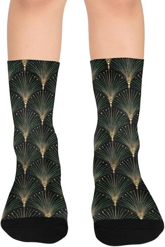 جوارب Deco Firework Green للمشي لمسافات طويلة - جوارب شتوية حرارية سميكة دافئة للأولاد والبنات للمدرسة، والارتداء اليومي والأنشطة الخارجية in Kuwait