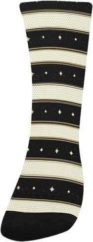 جوارب Stellar Stripe Print للمشي لمسافات طويلة - جوارب شتوية حرارية سميكة دافئة للأولاد والبنات الصغار للمدرسة، والارتداء اليومي والأنشطة الخارجية in Kuwait
