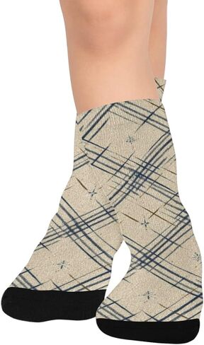 جوارب كلاسيكية منقوشة للتنزه سيرًا على الأقدام - جوارب شتوية حرارية سميكة دافئة للأطفال الصغار للأولاد والبنات للمدرسة، والارتداء اليومي والأنشطة الخارجية in Kuwait