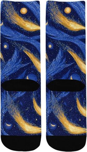جوارب Midnight Cosmos Glow للمشي لمسافات طويلة - جوارب شتوية حرارية سميكة دافئة للأولاد والبنات للمدرسة، والارتداء اليومي والأنشطة الخارجية in Kuwait