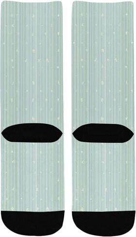 جوارب للتنزه سيرًا على الأقدام بطباعة مخططة بلون النعناع - جوارب شتوية حرارية سميكة دافئة للأطفال الصغار للأولاد والبنات للمدرسة، والارتداء اليومي والأنشطة الخارجية in Kuwait