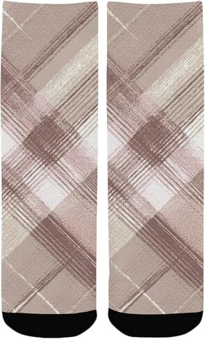 جوارب المشي لمسافات طويلة منقوشة متوهجة فنية محايدة - جوارب شتوية حرارية سميكة دافئة للأولاد والبنات للمدرسة، والارتداء اليومي والأنشطة الخارجية in Kuwait