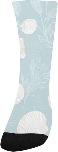 جوارب للمشي لمسافات طويلة بطباعة صدفة ساحلية - جوارب شتوية حرارية سميكة دافئة للأطفال الصغار للأولاد والبنات للمدرسة، والارتداء اليومي والأنشطة الخارجية in Kuwait