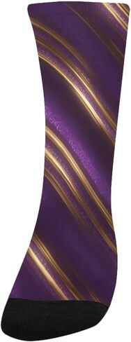 Purple Velvet Stripe Glow Hiking Socks - Toddler Boys & Girls Warm Thick Thermal Winter Crew Socks for School, Daily Wear & Outdoor Activities in Kuwait