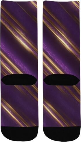 Purple Velvet Stripe Glow Hiking Socks - Toddler Boys & Girls Warm Thick Thermal Winter Crew Socks for School, Daily Wear & Outdoor Activities in Kuwait