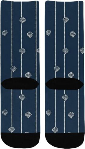 جوارب Nautical Stripe Vibe Derk للمشي لمسافات طويلة - جوارب شتوية سميكة دافئة للأولاد والبنات الصغار للمدرسة، والارتداء اليومي والأنشطة الخارجية in Kuwait