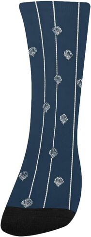 جوارب Nautical Stripe Vibe Derk للمشي لمسافات طويلة - جوارب شتوية سميكة دافئة للأولاد والبنات الصغار للمدرسة، والارتداء اليومي والأنشطة الخارجية in Kuwait