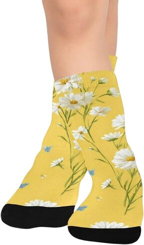 جوارب Golden Meadow Motif للمشي لمسافات طويلة - جوارب شتوية حرارية سميكة دافئة للأولاد والبنات الصغار للمدرسة، والارتداء اليومي والأنشطة الخارجية in Kuwait