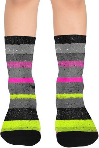 جوارب Cyber ​​Stripe Art للمشي لمسافات طويلة - جوارب شتوية حرارية سميكة دافئة للأطفال الصغار للأولاد والبنات للمدرسة، والارتداء اليومي والأنشطة الخارجية in Kuwait