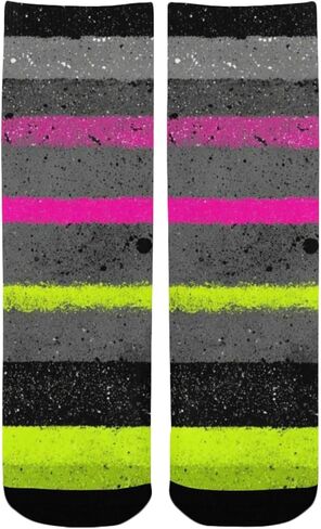 جوارب Cyber ​​Stripe Art للمشي لمسافات طويلة - جوارب شتوية حرارية سميكة دافئة للأطفال الصغار للأولاد والبنات للمدرسة، والارتداء اليومي والأنشطة الخارجية in Kuwait