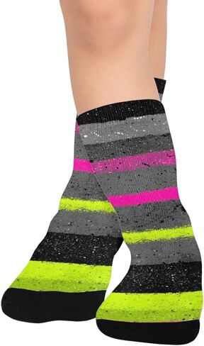 جوارب Cyber ​​Stripe Art للمشي لمسافات طويلة - جوارب شتوية حرارية سميكة دافئة للأطفال الصغار للأولاد والبنات للمدرسة، والارتداء اليومي والأنشطة الخارجية in Kuwait