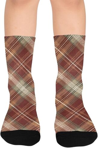 جوارب المشي لمسافات طويلة بطباعة منقوشة من Art الخريف - جوارب شتوية حرارية سميكة دافئة للأولاد والبنات للمدرسة، والارتداء اليومي والأنشطة الخارجية in Kuwait