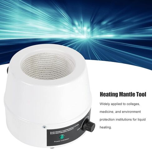 ZJchao Electric Heating Mantle Laboratory Thermostatic Jacket Temperature Control Tool for Liquid Heating University Labs Petrochemical Pharmaceutical Environmental Industries (500mL US Plug 110V) in Saudi Arabia