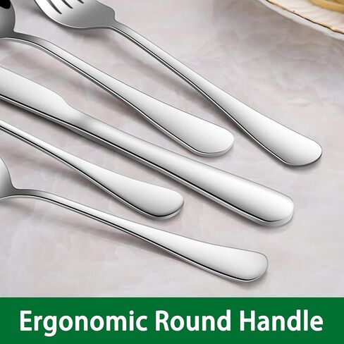 Dinner Spoon Set,8-Piece 7.3 Inch Soup Spoons,Premium Food Grade Stainless Steel Table Spoon,Durable Metal Tablespoon,Dishwasher Safe Silverware Spoons in Kuwait