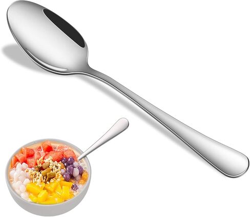 Dinner Spoon Set,8-Piece 7.3 Inch Soup Spoons,Premium Food Grade Stainless Steel Table Spoon,Durable Metal Tablespoon,Dishwasher Safe Silverware Spoons in Kuwait