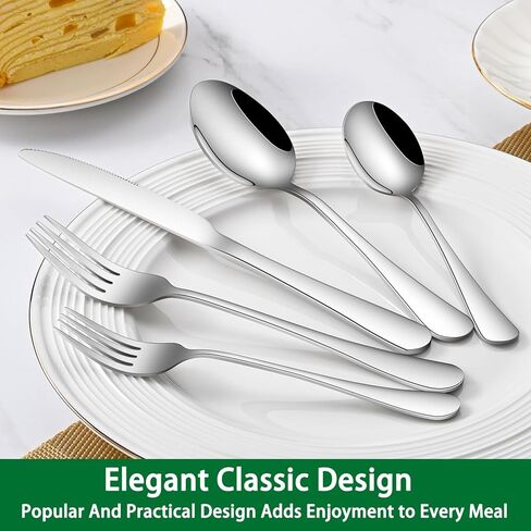 Dinner Spoon Set,8-Piece 7.3 Inch Soup Spoons,Premium Food Grade Stainless Steel Table Spoon,Durable Metal Tablespoon,Dishwasher Safe Silverware Spoons in Kuwait
