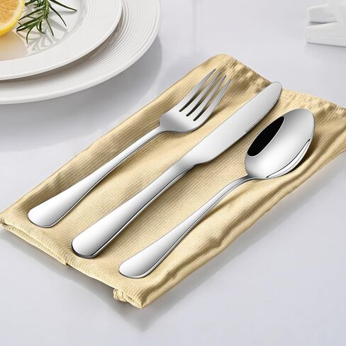Dinner Spoon Set,8-Piece 7.3 Inch Soup Spoons,Premium Food Grade Stainless Steel Table Spoon,Durable Metal Tablespoon,Dishwasher Safe Silverware Spoons in Kuwait