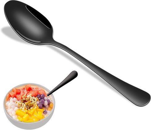 Dinner Spoon Set,8-Piece 7.3 Inch Soup Spoons,Premium Food Grade Stainless Steel Table Spoon,Durable Metal Tablespoon,Dishwasher Safe Silverware Spoons in Kuwait