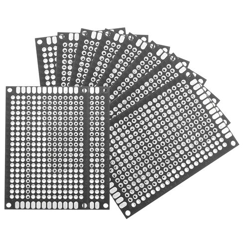 MECCANIXITY 10Pcs Solderable Breadboard, 2.76"x1.97" Double Sided Circuit Board Black Gold-Plated PCB Board Small Prototype Board for DIY Electronics Projects Apply to Soldering Projects in Saudi Arabia