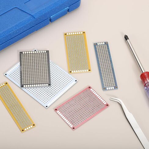 MECCANIXITY 10Pcs Solderable Breadboard, 2.76"x1.97" Double Sided Circuit Board Black Gold-Plated PCB Board Small Prototype Board for DIY Electronics Projects Apply to Soldering Projects in Saudi Arabia
