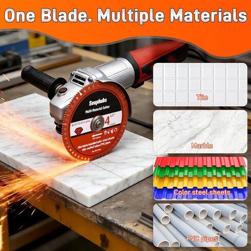 4-1/2 Inch Indestructible Disc for Grinder, Angle Grinder Cutting Disc with Brazed Grit for Smooth, Fast Cuts — 115mm Diamond Cutting Wheel for Tile, Marble, Slate, PVC Pipe, 7/8" Arbor (3 Pack) in Saudi Arabia