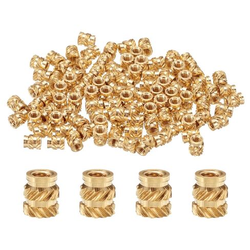 50 قطعة M2 مترابطة إدراج النحاس الحرارة مجموعة إدراج M2x4mm ، OD 3.5 مللي متر مخرش إدراج المكسرات ، ثلاثية الأبعاد الطباعة النحاس المكسرات الإناث الخيوط إدراج المكسرات in Saudi Arabia