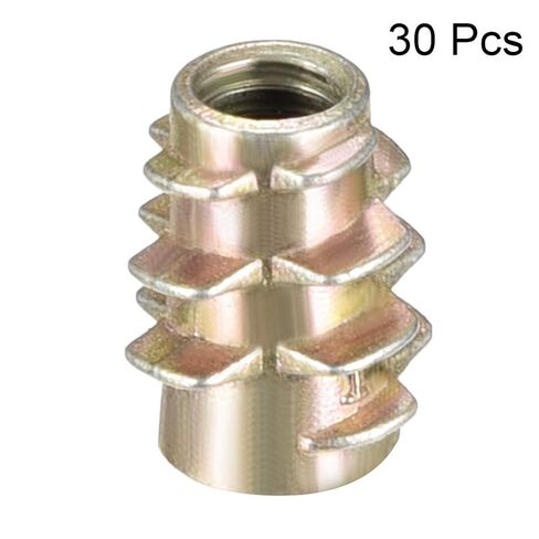 Furniture Threaded Insert Nuts Zinc Alloy Hex-Flush M4 Internal Threads 10mm Length 30pcs in Saudi Arabia