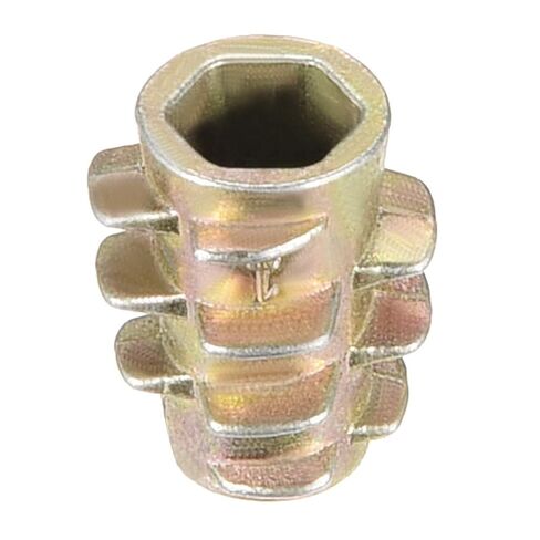 Furniture Threaded Insert Nuts Zinc Alloy Hex-Flush M4 Internal Threads 10mm Length 30pcs in Saudi Arabia